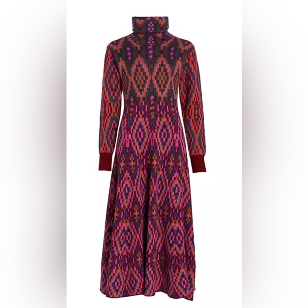 FARM RIO Tapestry Knit Sweater Dress